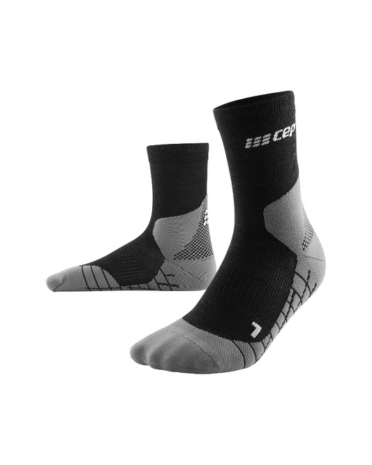 [New Version] Hiking Light Merino Compression Mid Cut Socks Men